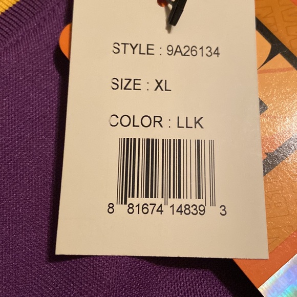 NWT Authentic Lakers Jersey Size XL - Picture 9 of 9